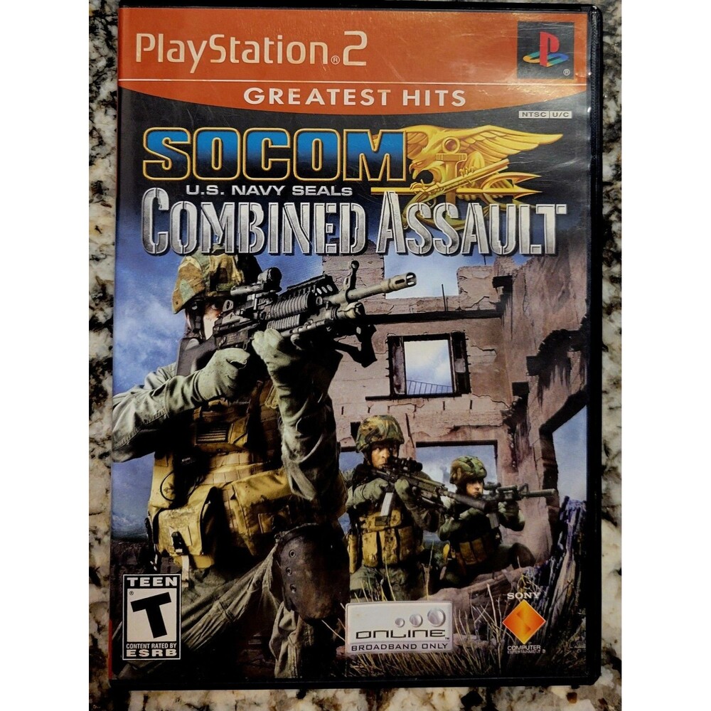 SONY PLAYSTATION 2 (PS2): SOCOM: U.S. Navy SEALS Combined Assault,CIB,VG COND